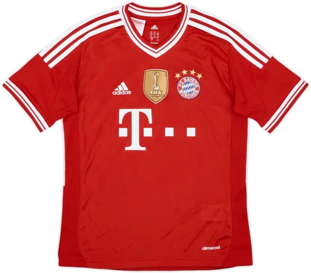 adidas Bayern Munich Boys SS Home Shirt 2013/14