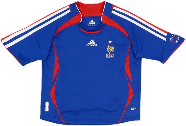 adidas France Boys SS Home Shirt 2006