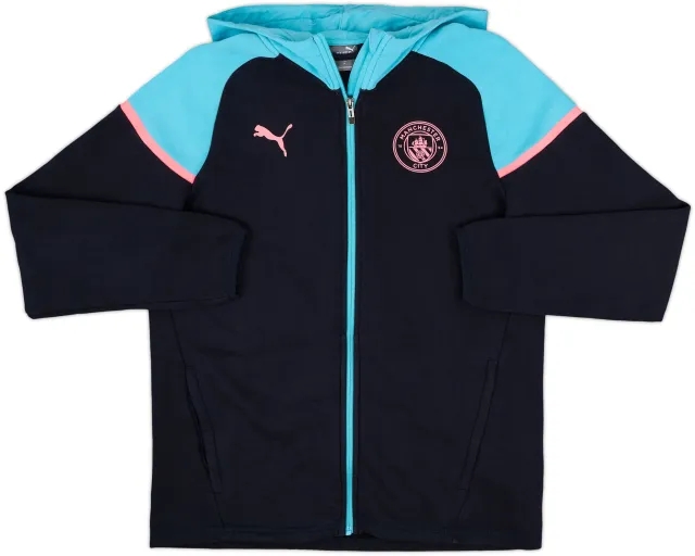 2023-24 Manchester City Puma Hooded Track Jacket - 8/10 - (M)