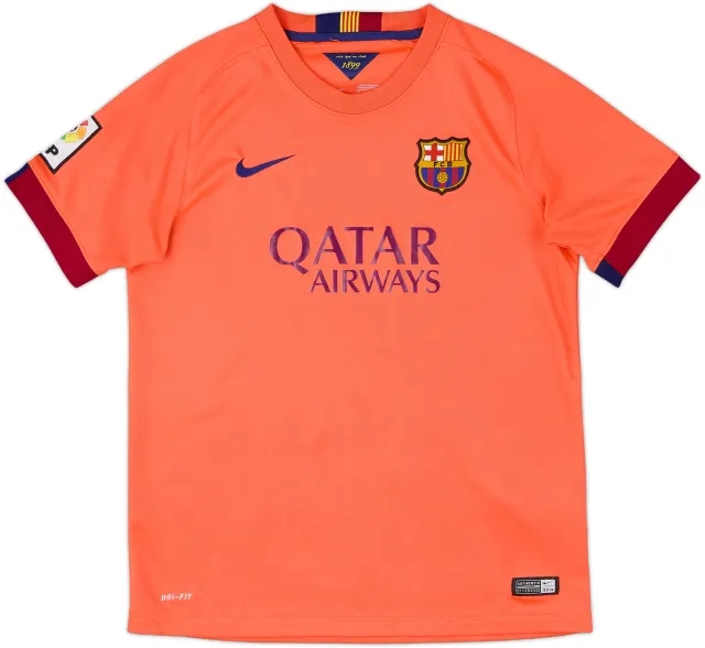 Nike Barcelona Boys SS Away Shirt 2014/15