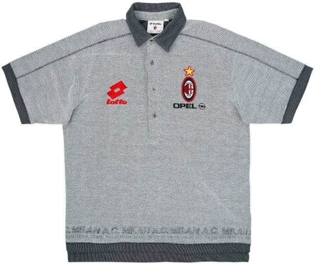1995-96 AC Milan Lotto Polo Shirt - 7/10 - (XL)