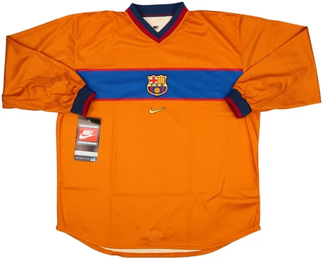 Nike Barcelona Mens LS Player Issue Third Shirt 1998/00
