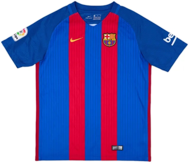 Nike Barcelona Boys SS Home Shirt 2016/17