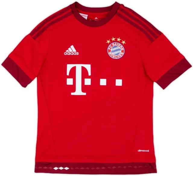 adidas Bayern Munich Boys SS Home Shirt 2015/16