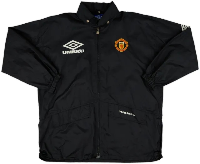 1994-95 Manchester United Umbro Hooded Rain Jacket - 8/10 - (L)