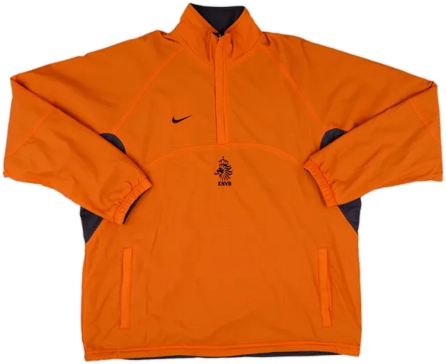 2000-01 Netherlands Nike Reversible 1/4 Zip Track Jacket - 10/10 - (L)