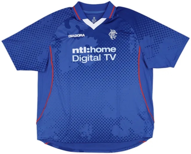 Diadora Rangers Mens SS Home Shirt 2002/03