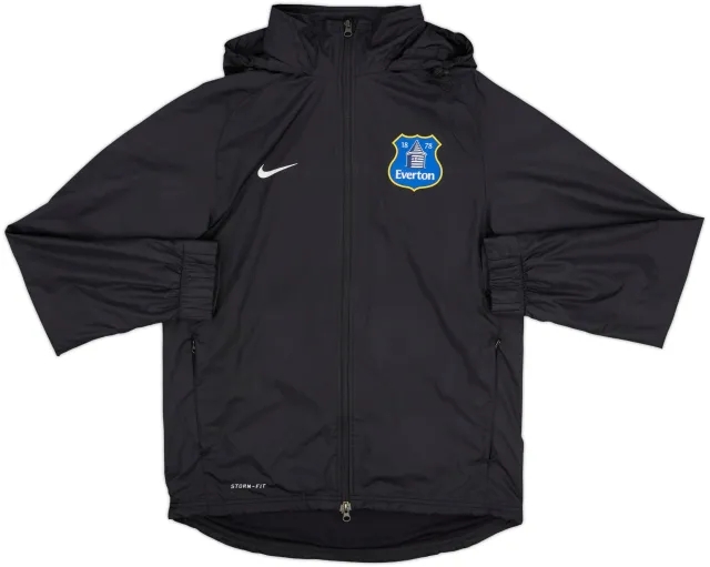 2013-14 Everton Nike Hooded Rain Jacket - 8/10 - (S)