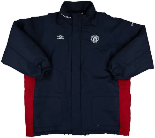 2000-01 Manchester United Umbro Padded Bench Coat - 9/10 - (L)