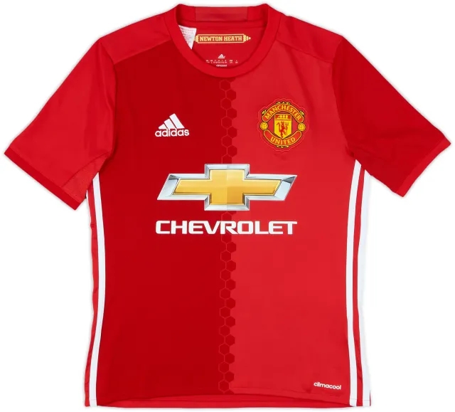adidas Manchester United Boys SS Home Shirt 2016/17