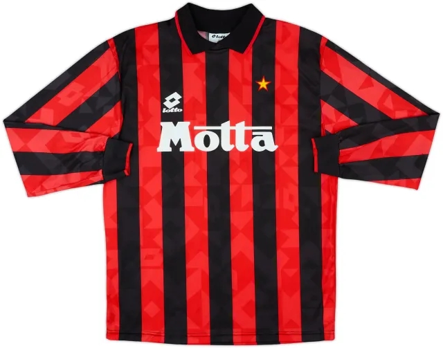 1993-94 AC Milan Home L/S Shirt #9 - 9/10 - (L)