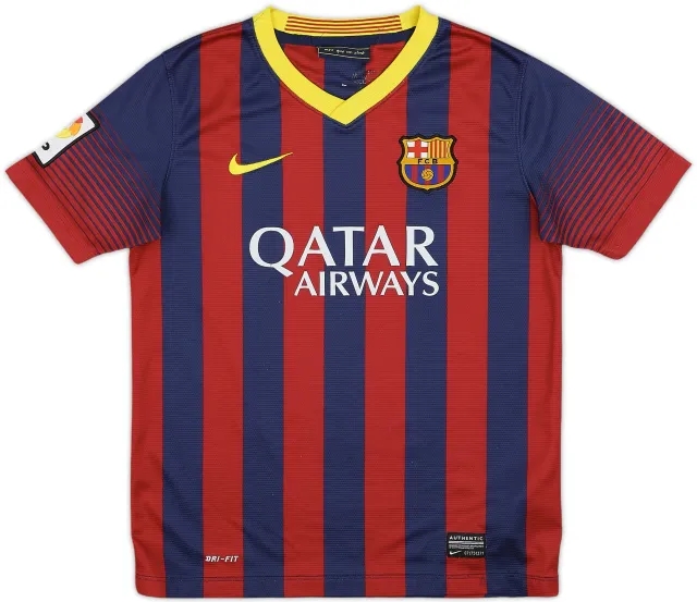 Nike Barcelona Boys SS Home Shirt 2013/14