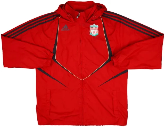 2009-10 Liverpool adidas Hooded Rain Jacket - 6/10 - (L)