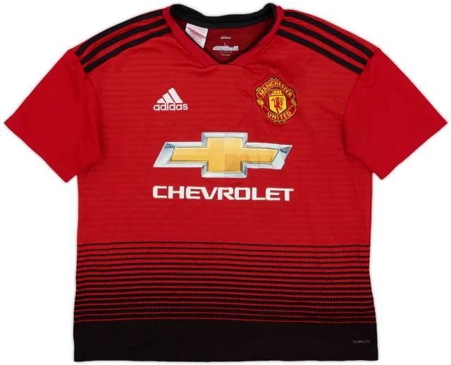adidas Manchester United Boys SS Home Shirt 2018/19