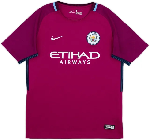 Nike Manchester City Boys SS Away Shirt 2017/18