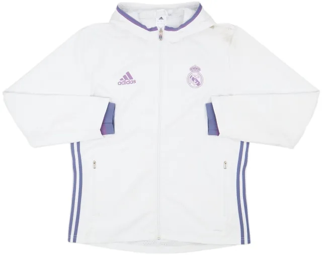 2016-17 Real Madrid adidas Hooded Track Jacket - 6/10 - (L)