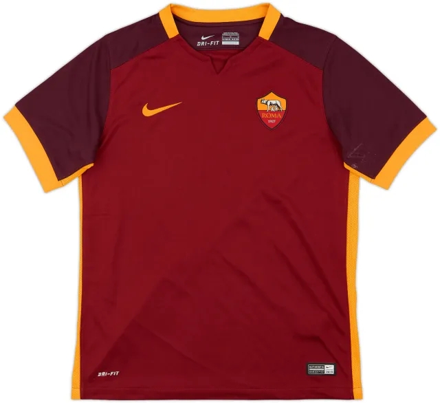 2015-16 Roma Home Shirt - 9/10 - (L.Boys)