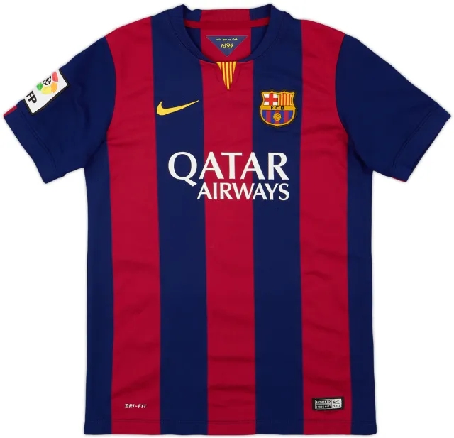 Nike Barcelona Boys SS Home Shirt 2014/15