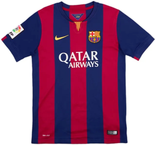 Nike Barcelona Boys SS Home Shirt 2014/15