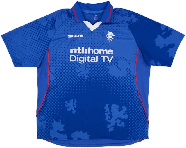 Diadora Rangers Mens SS Home Shirt 2002/03