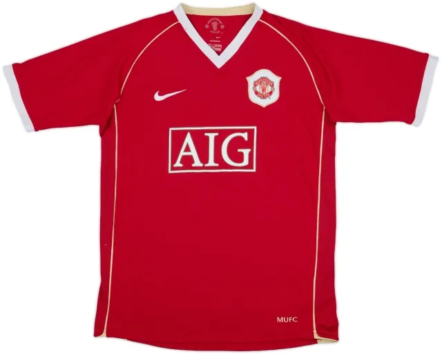Nike Manchester United Boys SS Home Shirt 2006/07