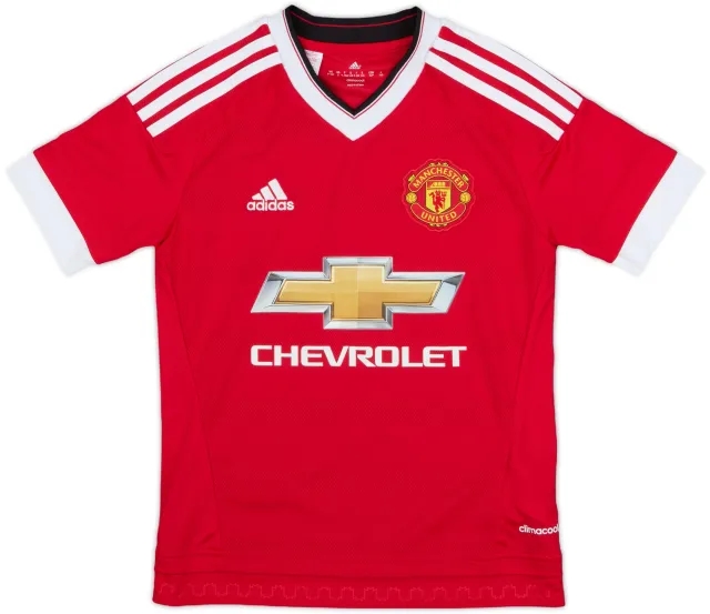 adidas Manchester United Boys SS Home Shirt 2015/16