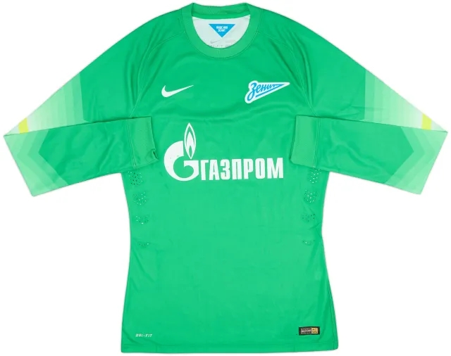 Nike Zenit Saint Petersburg Mens LS Goalkeeper Player Issue Home Shirt 2014/15