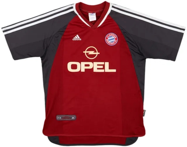 adidas Bayern Munich Boys SS Home Shirt 2001/02