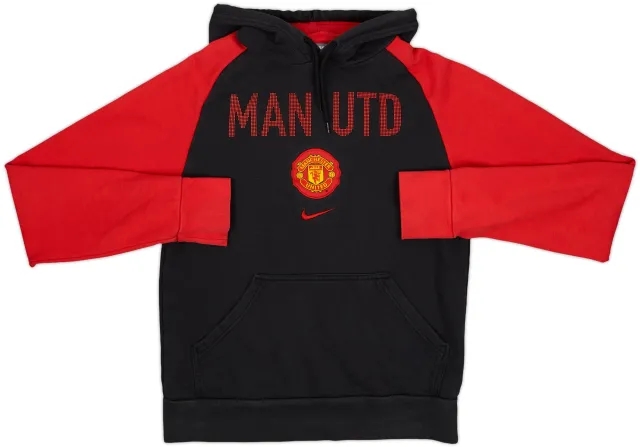 2009-10 Manchester United Nike Hooded Sweat Top - 8/10 - (S)