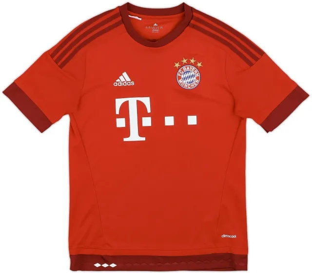 adidas Bayern Munich Boys SS Home Shirt 2015/16