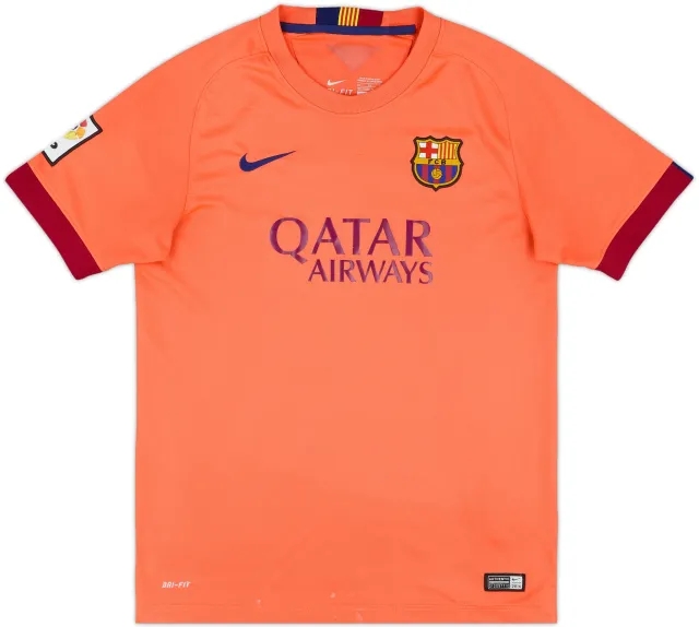 Nike Barcelona Boys SS Away Shirt 2014/15