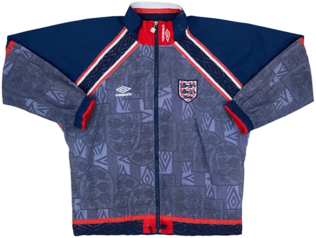 1994-96 England Umbro Track Jacket - 8/10 - (M)