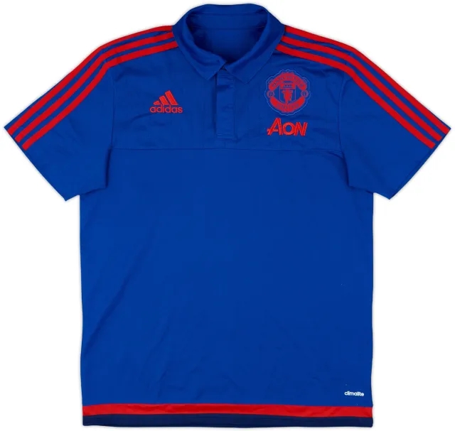 2015-16 Manchester United adidas Polo Shirt - 9/10 - (M)