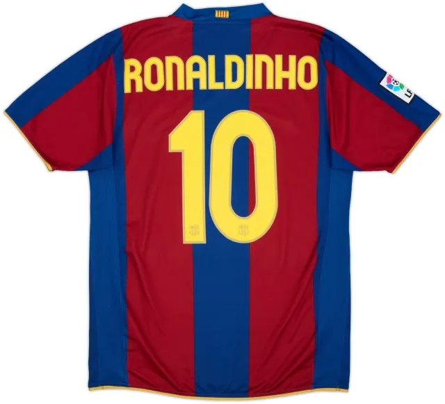 Nike Barcelona Boys SS Home Shirt 2007/08