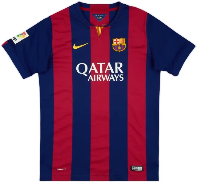 Nike Barcelona Boys SS Home Shirt 2014/15