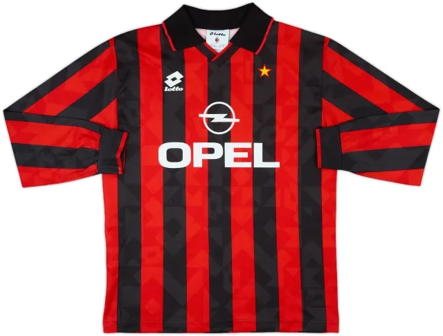 1994-95 AC Milan Home L/S Shirt - 7/10 - (L)