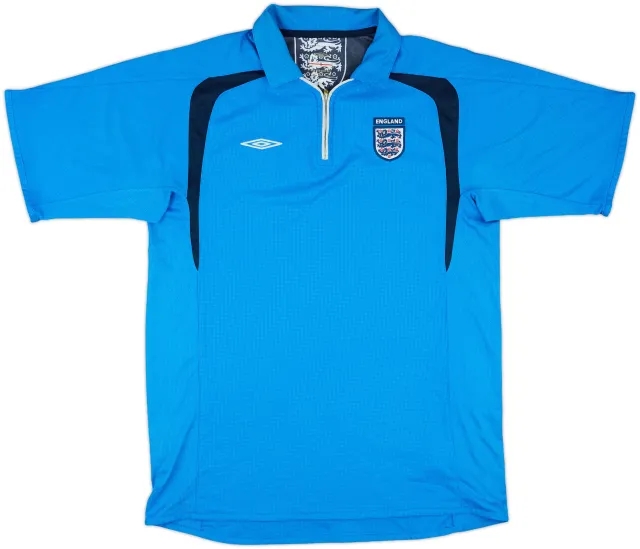2006-07 England Umbro 1/4 Zip Polo Shirt - 8/10 - (L)