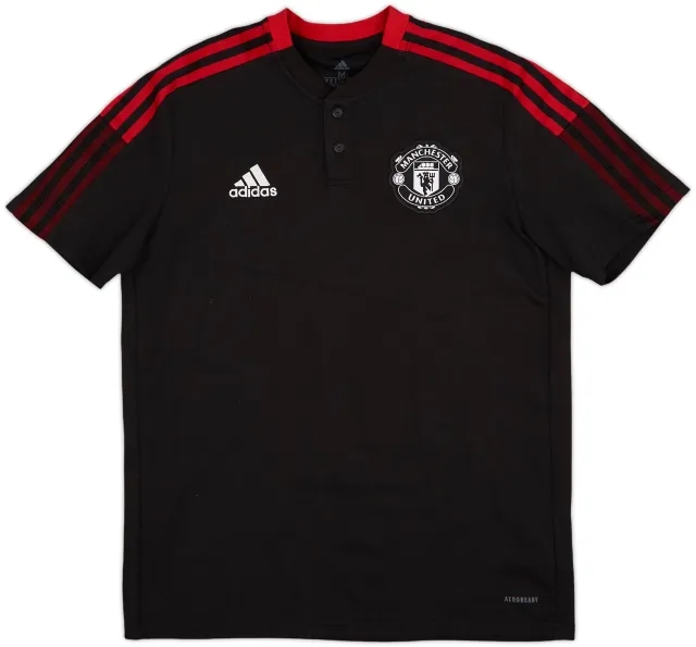 2021-22 Manchester United adidas Polo Shirt - 9/10 - (M)