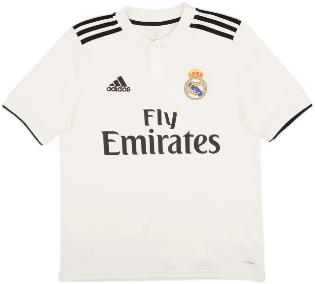 adidas Real Madrid Boys SS Home Shirt 2018/19