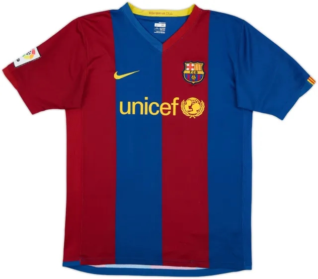 Nike Barcelona Boys SS Home Shirt 2006/07