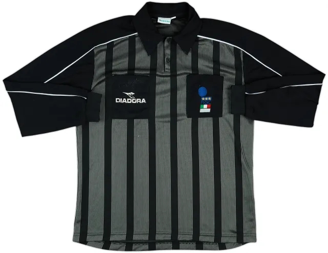 1990s Italy FIGC Diadora Referee L/S Shirt - 6/10 - (XL)