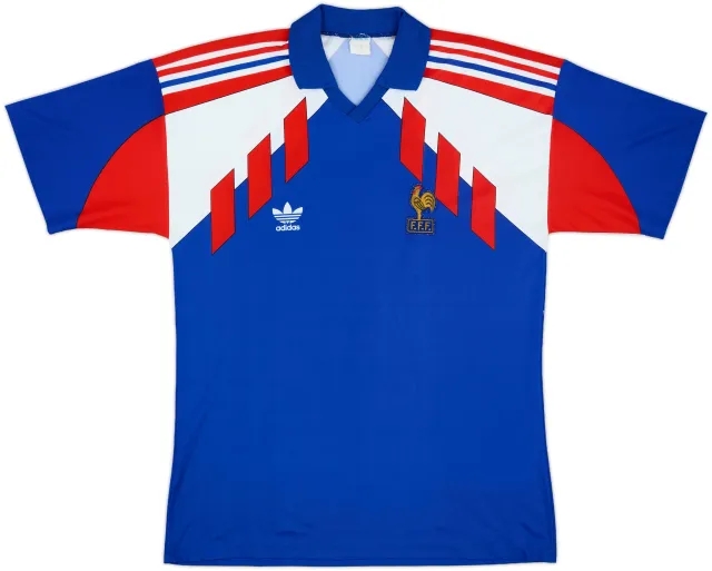 adidas France Mens SS Home Shirt 1990