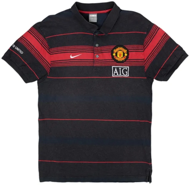 2009-10 Manchester United Nike Polo Shirt - 8/10 - (L)
