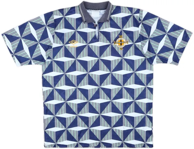Umbro Northern Ireland Mens SS Away Shirt 1990