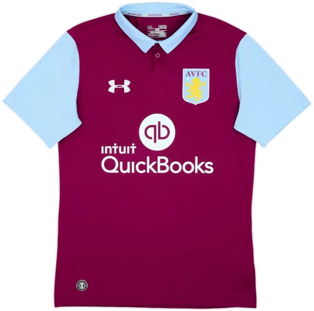 2016-17 Aston Villa Home Shirt - 9/10 - (M)