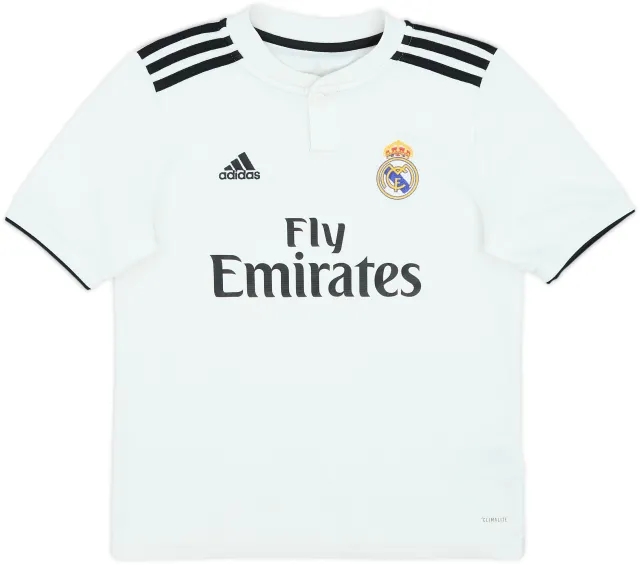 adidas Real Madrid Boys SS Home Shirt 2018/19