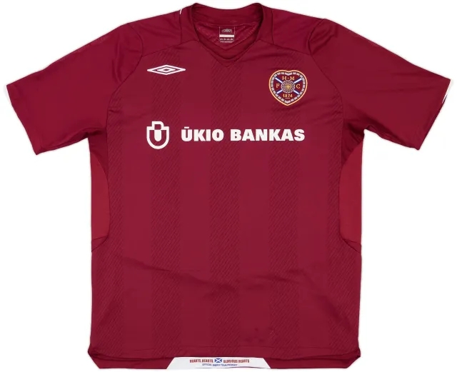 Umbro Heart of Midlothian Mens SS Home Shirt 2008/09