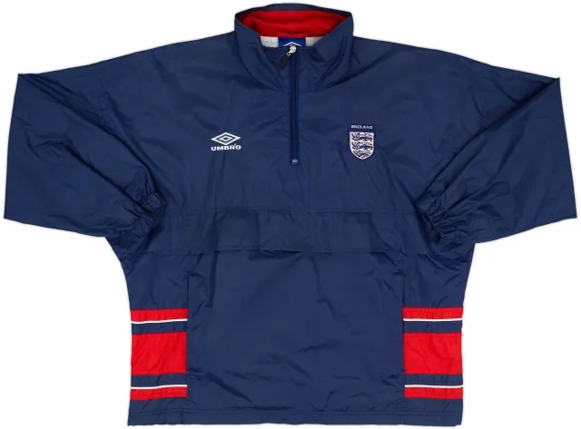 2000-02 England Umbro 1/4 Zip Rain Jacket - 9/10 - (M)