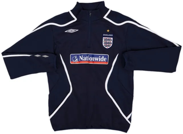 2007-09 England Umbro 1/4 Zip Drill Top - 8/10 - (S)