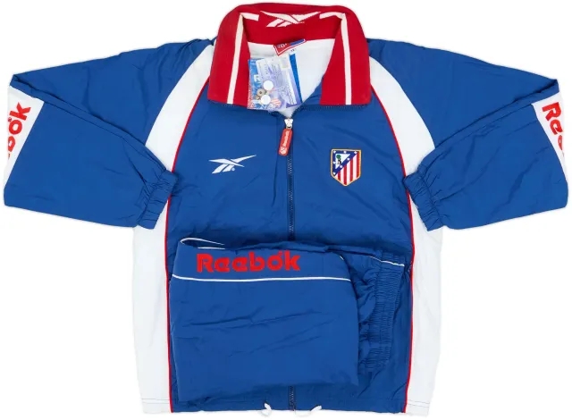 1998-99 Atletico Madrid Reebok Full Tracksuit (L.Boys)